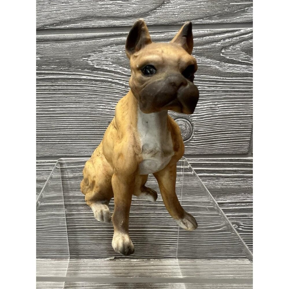 Vintage Ceramic Standing Boxer Dog Figurine UCGC Made in Taiwan Midcentury